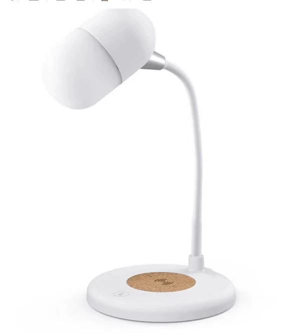 Portable Bamboo Speaker with Wireless Charger Lam 10W, Brightness 55lm