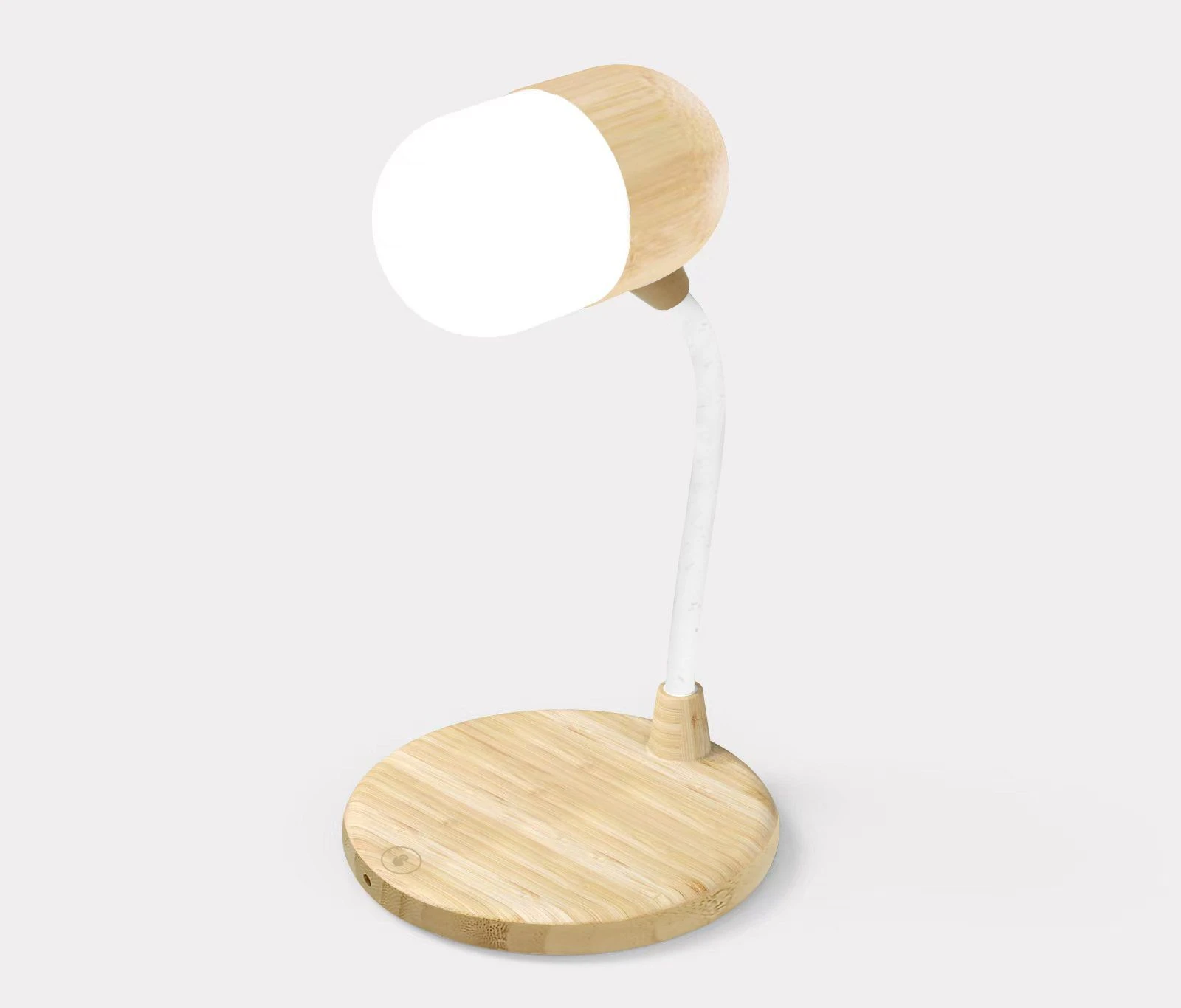 Portable Bamboo Wireless Charger Lam Speaker with High-Quality Sound Output