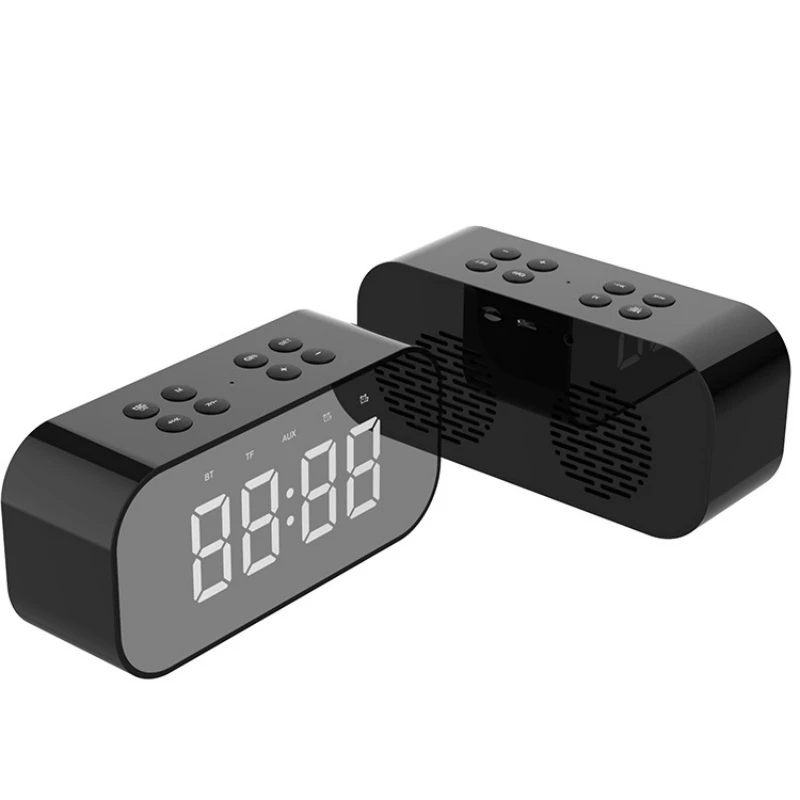 Portable Bluetooth Alarm Clock Full Range Speaker Laptop Player Outdoor Wireless