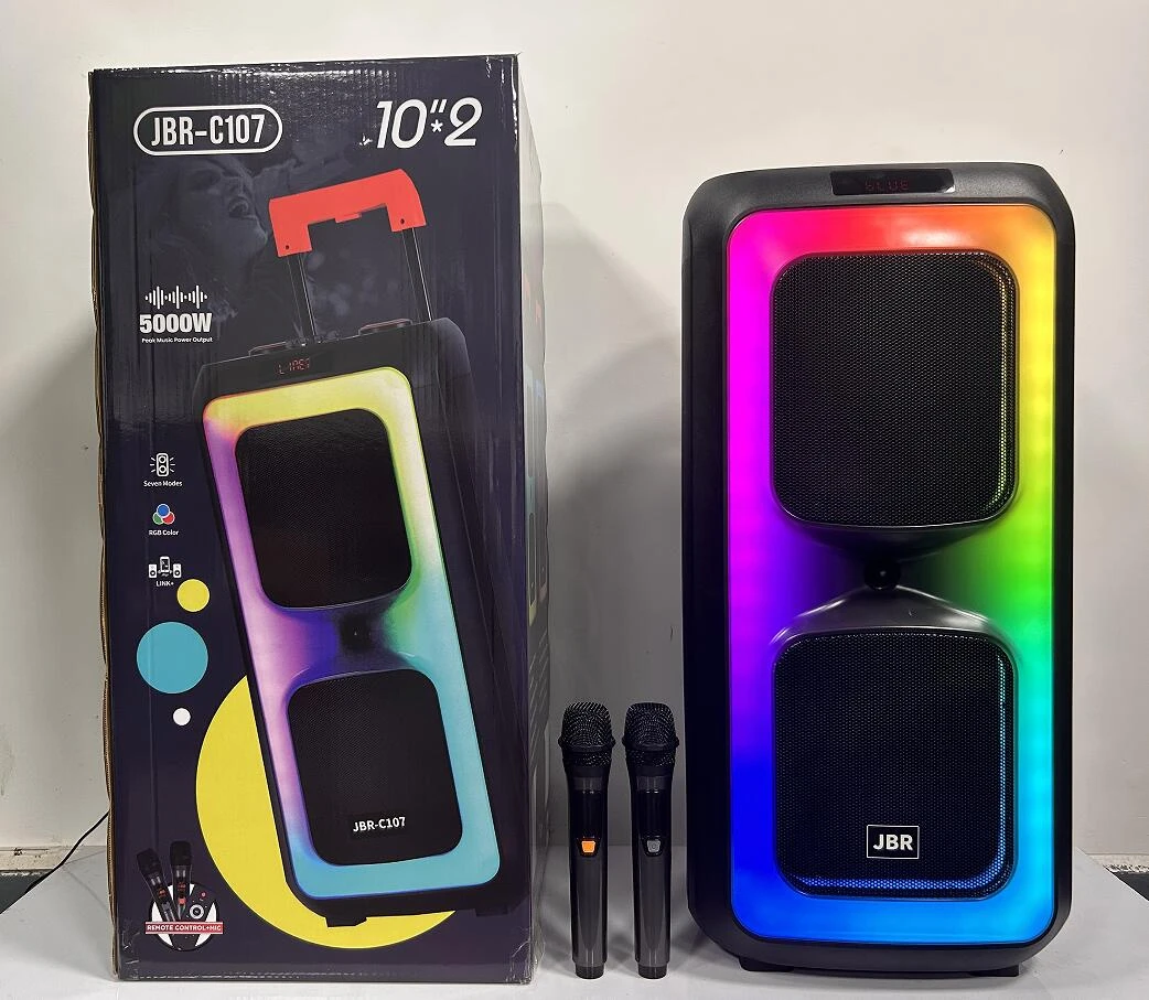 Portable Bluetooth Speaker Set with Two 10-Inch Subwoofers