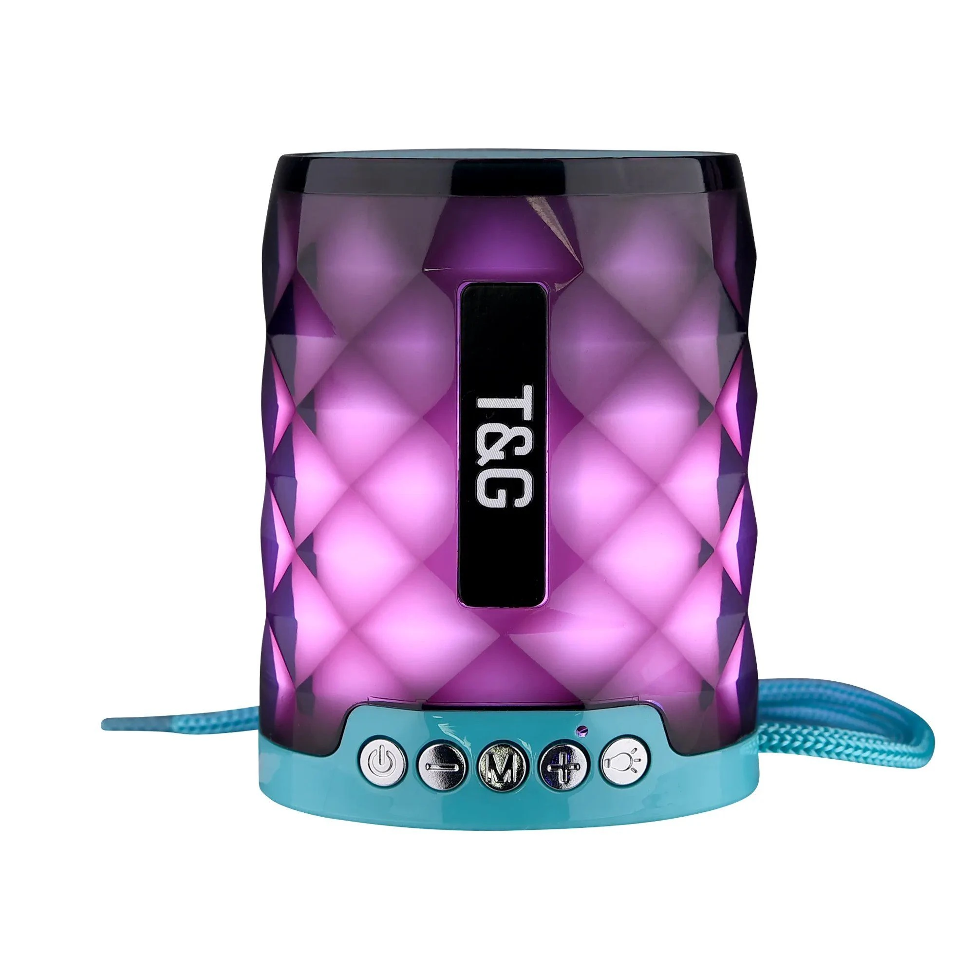Portable Bluetooth Speaker with LED Light 600mAh Battery Wireless Mini Stereo Speaker