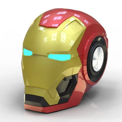 Portable Creative Gifts Red Iron Man Mini Wireless Bluetooth Speaker Box