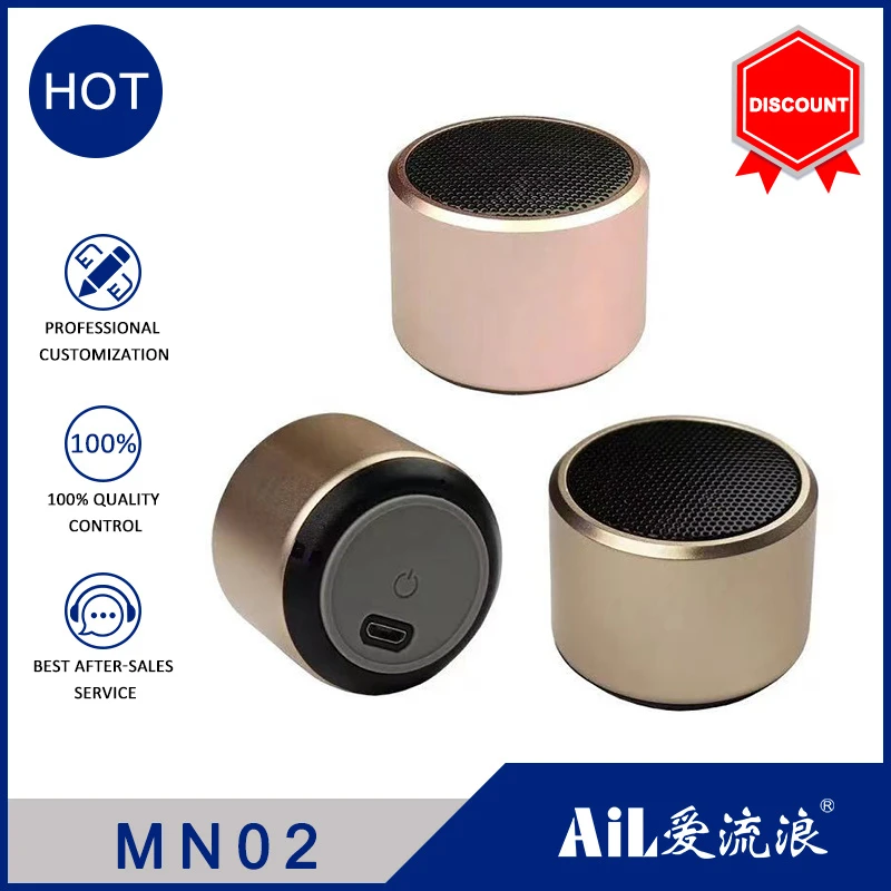 Portable Customized Logo Mini Outdoor Bluetooth Bass Speaker