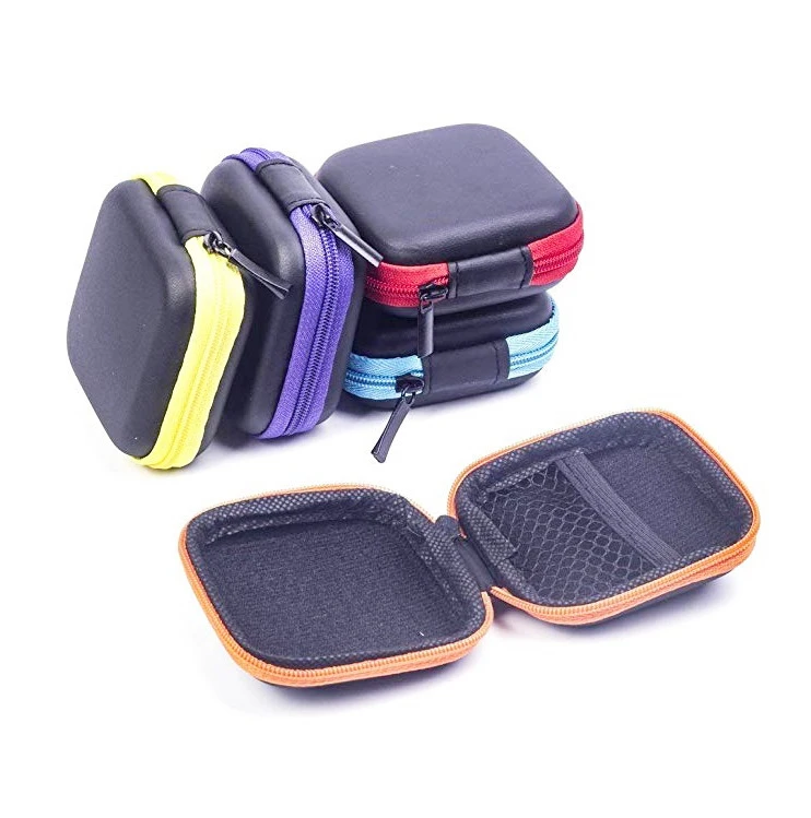 Portable Hard Colorful Hard Anti-Shock Waterproof EVA Carrying Mini Headphone Earphone Case
