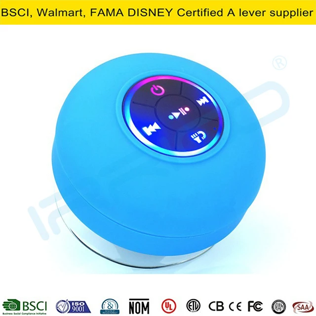 Portable LED Light Waterproof Shower Speaker