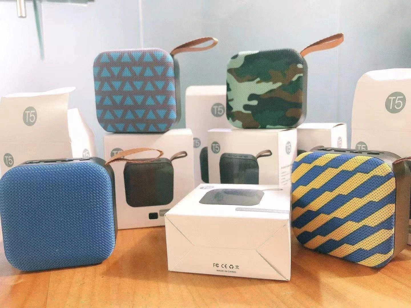 Portable Mini Bluetooth Wireless Speaker with Built-in-Mic, Handsfree Call, Aux Line, TF Card, HD Sound and Bass for Outdoor