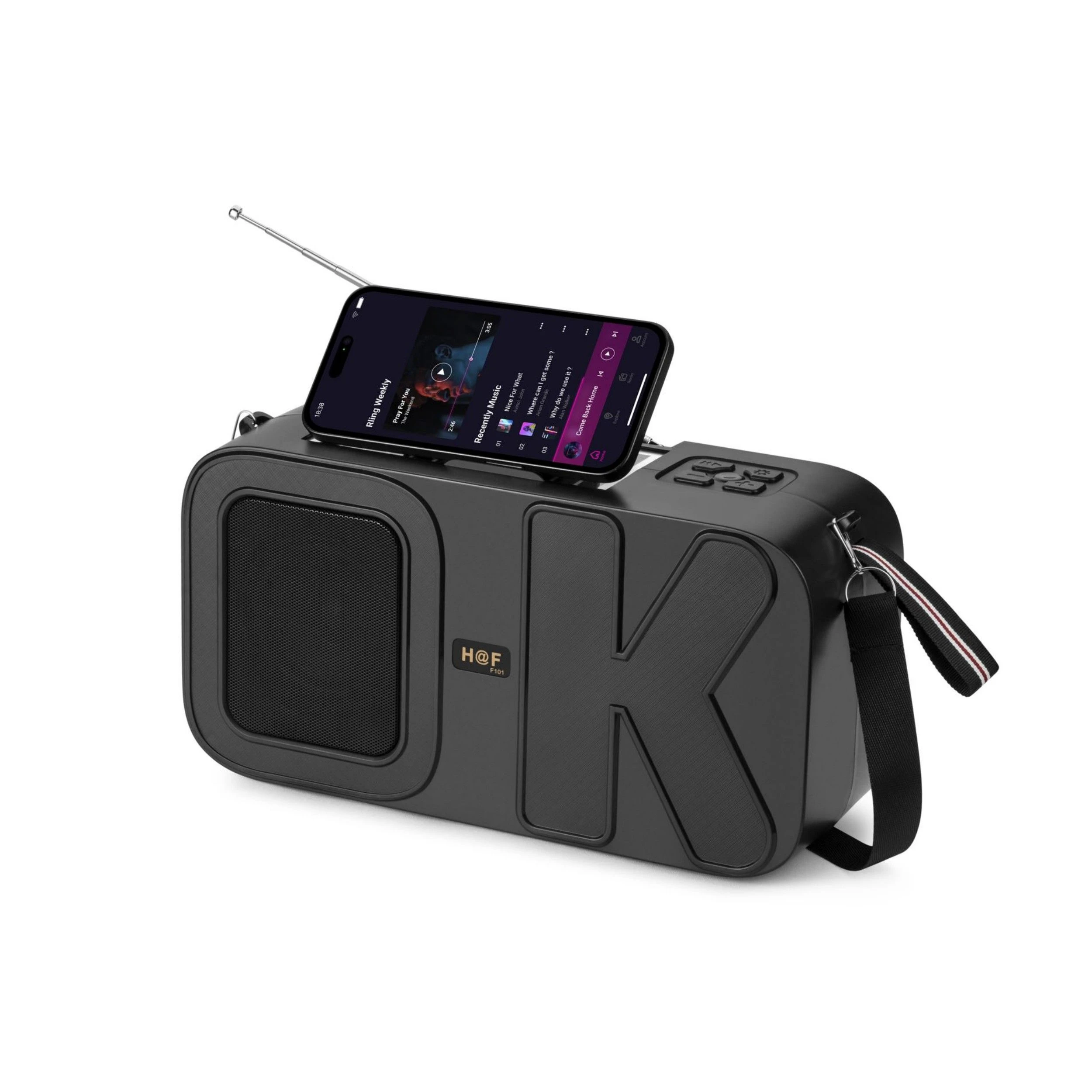 Portable Mini Wireless Bluetooth Speaker with Solar Charging and LED Torch