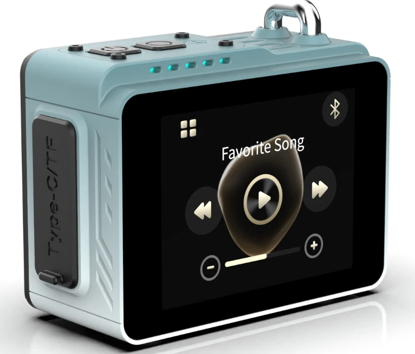 Portable Multifunction Bluetooth Speaker with Wireless Connection, Colorful RGB Lamp, and Smart Time Weather Display