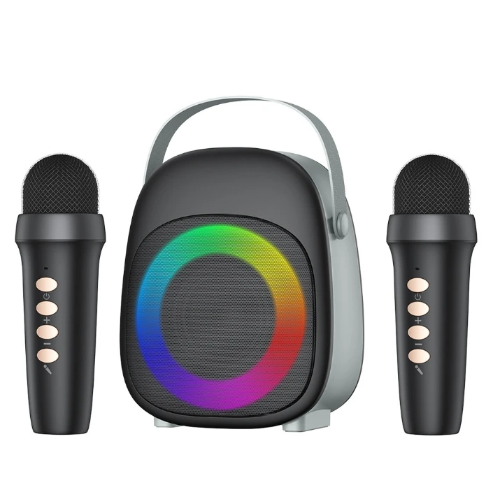 Portable Outdoor Bluetooth Speaker with Built-in Microphone for Karaoke