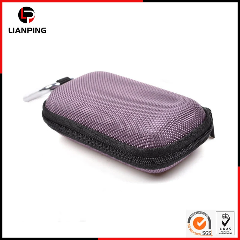 Portable Protective Shockproof EVA Earphone Case for Earphone with Carabiner