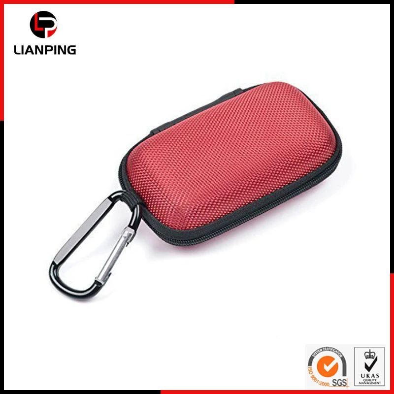 Portable Shockproof Hard EVA Case for Earphone with Mesh Pocket
