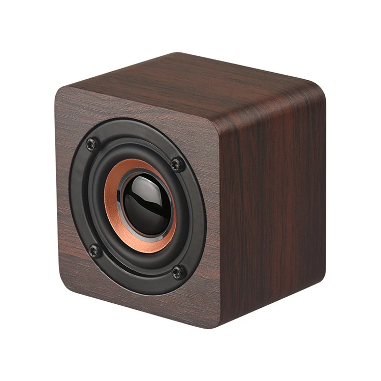 Portable Square Wireless Wood Sound Box Wooden Bluetooth Speaker