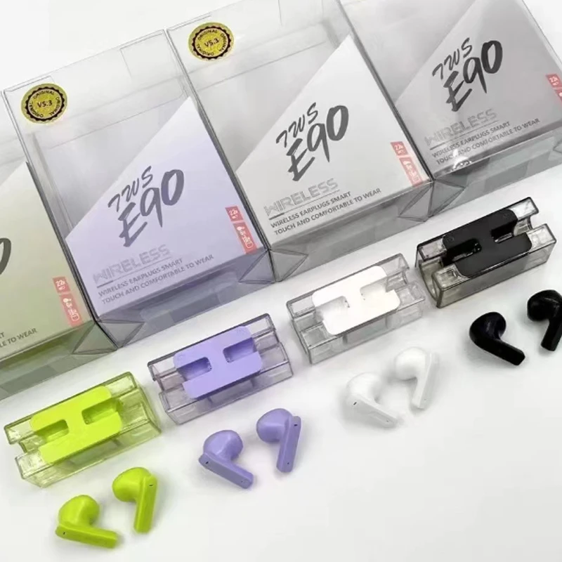 Portable Transparent Headset E90 Headphones Wireless Bt 5.3 Earphones