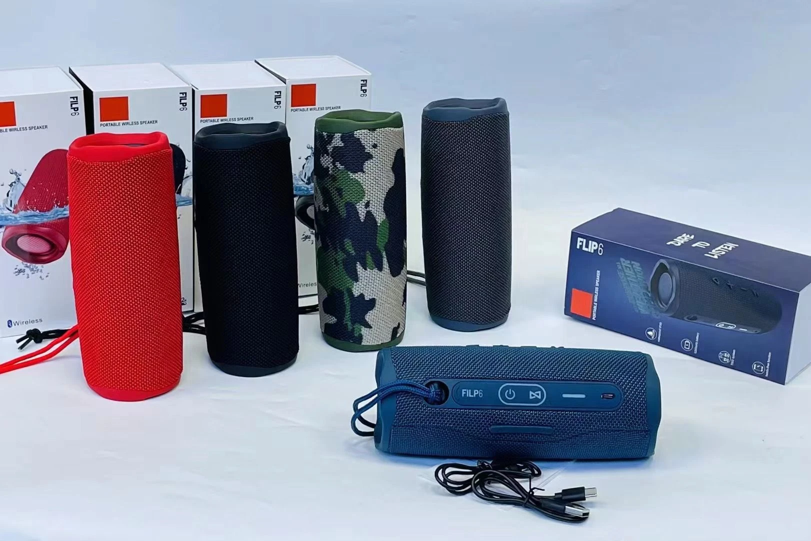 Portable Waterproof Outdoor Kaleidoscope Dual Bass LED Wireless Music Player Bluetooth Speaker