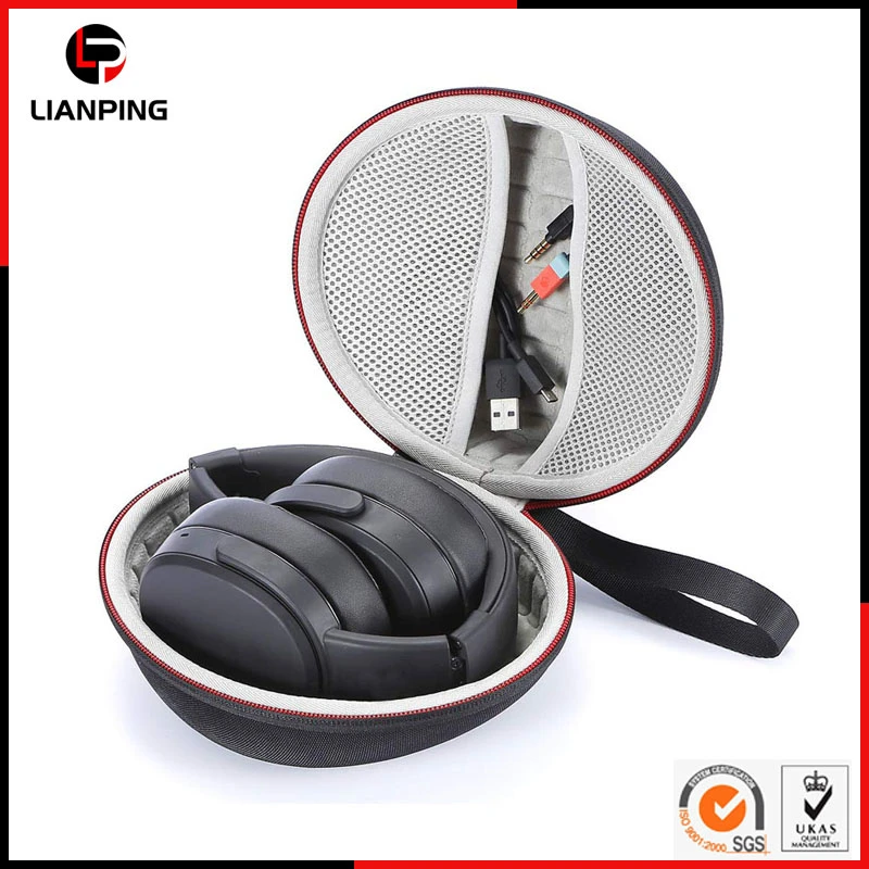Portable Waterproof Shockproof Zipper Travel Carrying Hard EVA Headphone Case