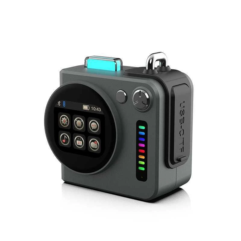Portable Wireless Bluetooth Speaker with Display Screen and RGB Atmosphere Lamp, Smart Multifunction Design with Bluetooth Calling