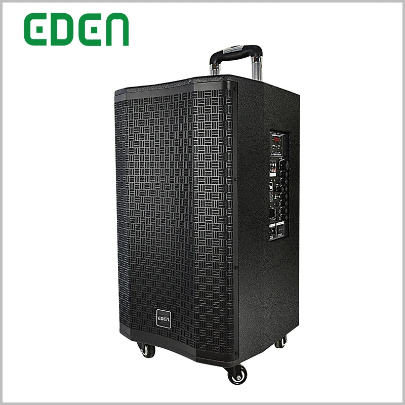 Portable Wireless Professional Rechargeable Multimedia DJ Karaoke Sound Box Trolley Bluetooth PA Speaker Tws with LED Light ED-1522