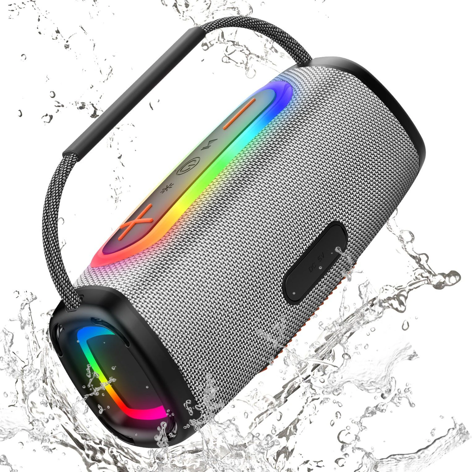 Portable Wireless Speaker Ipx4 Water Resistant Waterproof Speaker 16W Portable Party Speaker with RGB Light & Tws for Outdoor