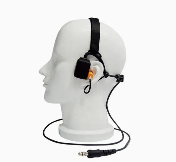 Power-Time Tactical Bone Conduction Swat Headset with Boom Mic