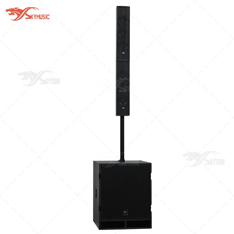 Powered Column Array System 2 X (3 X 4.5″) Full-Range Columns with 1 X 15″ Active Sub Woofer