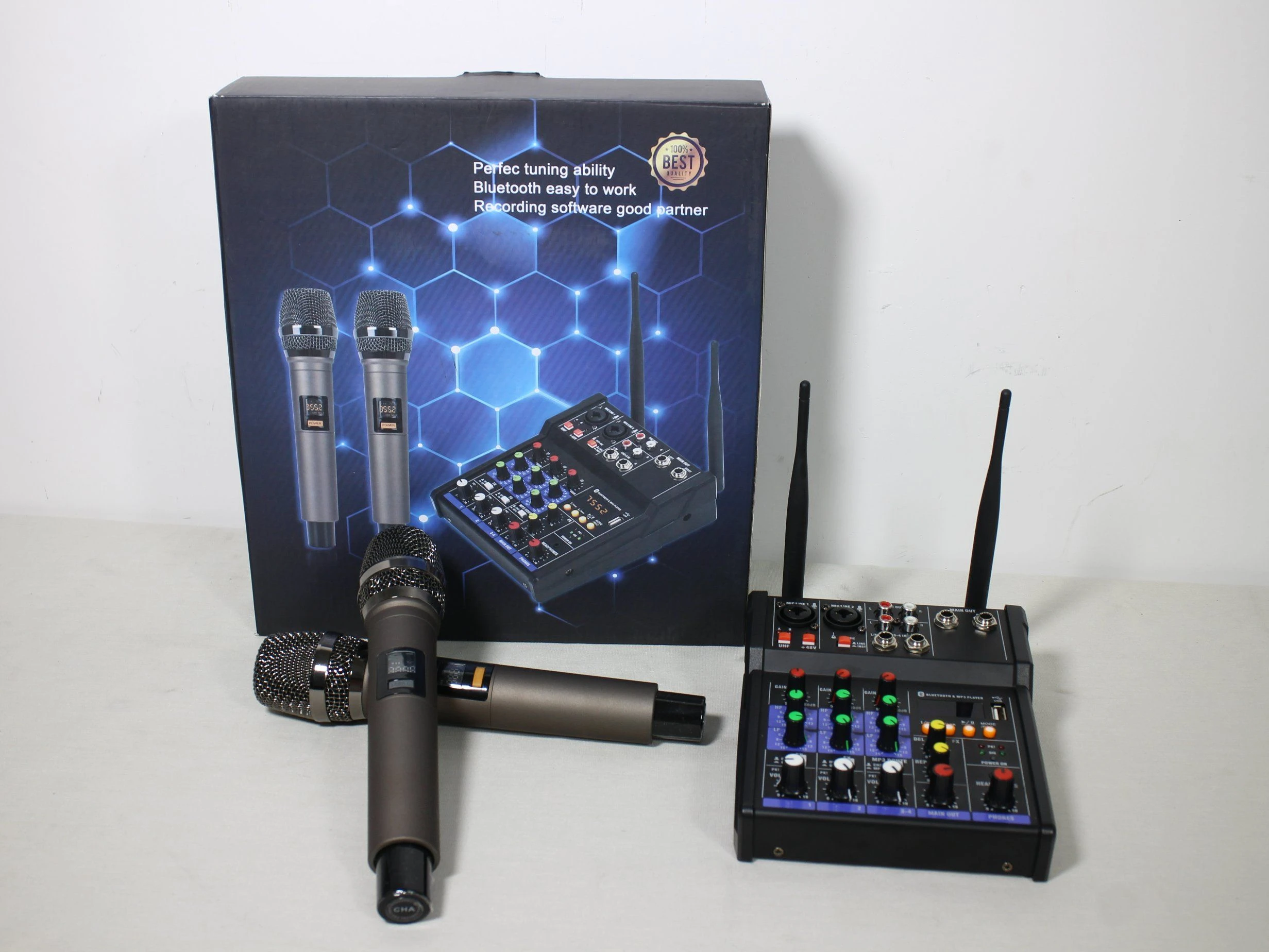 Powerful Compact Blue Tooth All-in-One Audio Mixer for Daily-Life Small-Scale Concerts Family Music Making