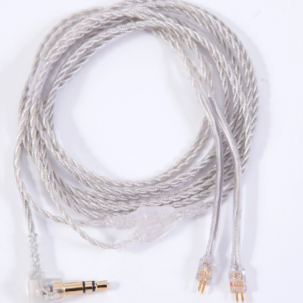 Premium 2 Pin Silver Earphone Iem Cable for Audiophiles