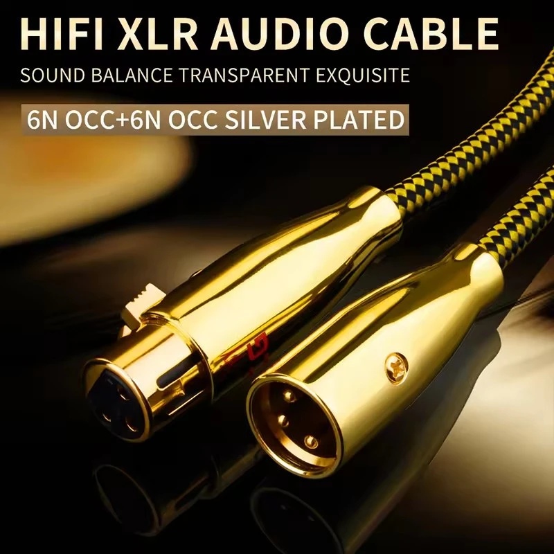 Premium 3 Pin Male to Female Balanced XLR Cable for Mixer AMP Ampilifer