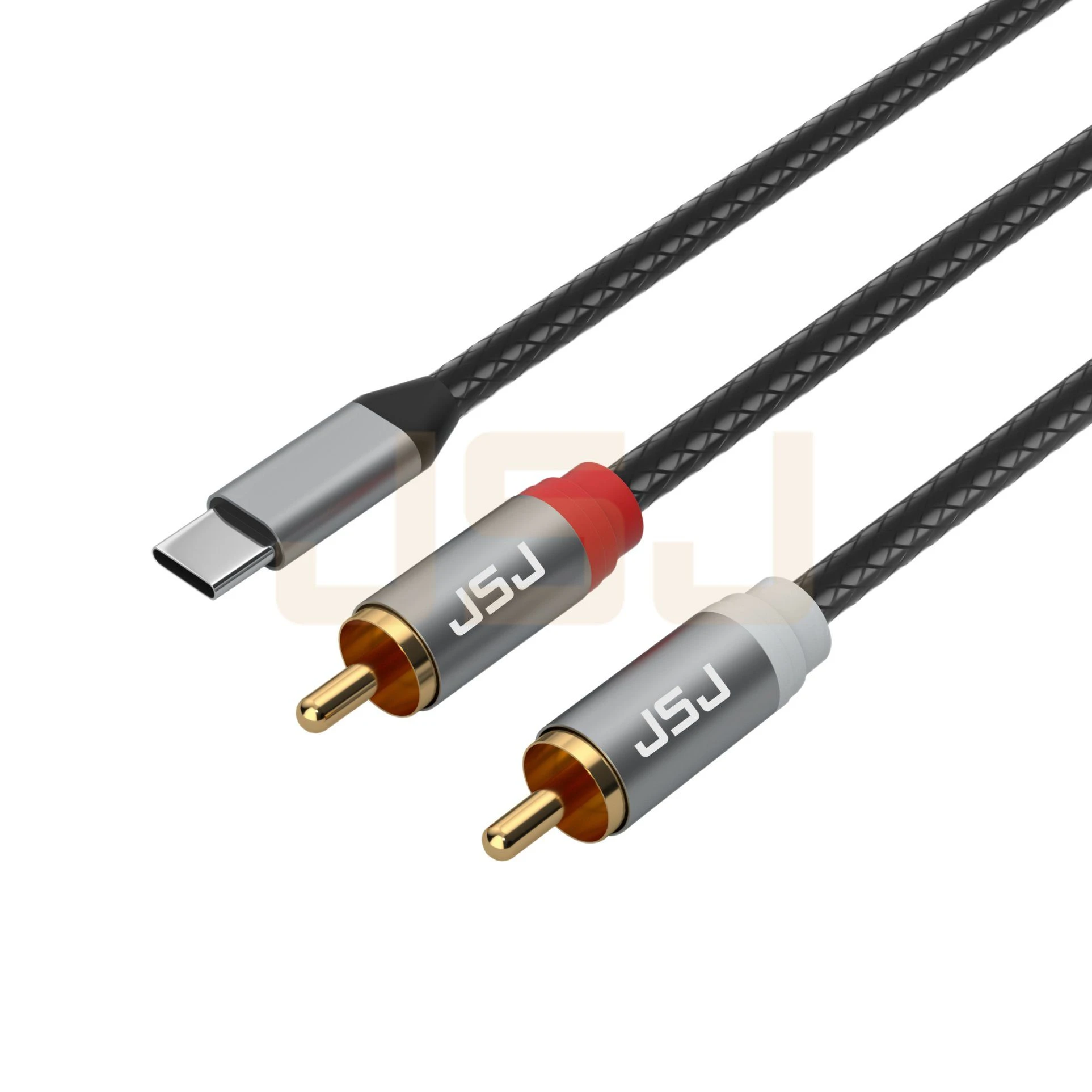 Premium 300V Rated Voltage Double Lotus to T-C Audio Connection Cable