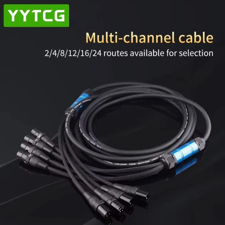 Premium 4 Channel XLR Male to Female Audio Snake with Heavy Duty PVC Sheath and Dual Braided Shield for Broadcast