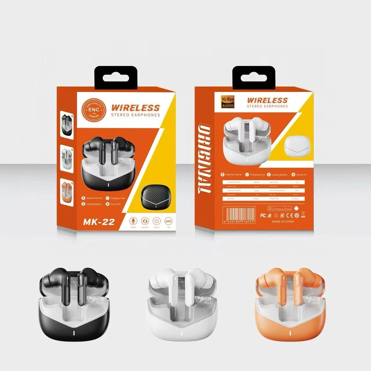 Premium Bluetooth Earphones with Noise Cancellation and Long Battery Life