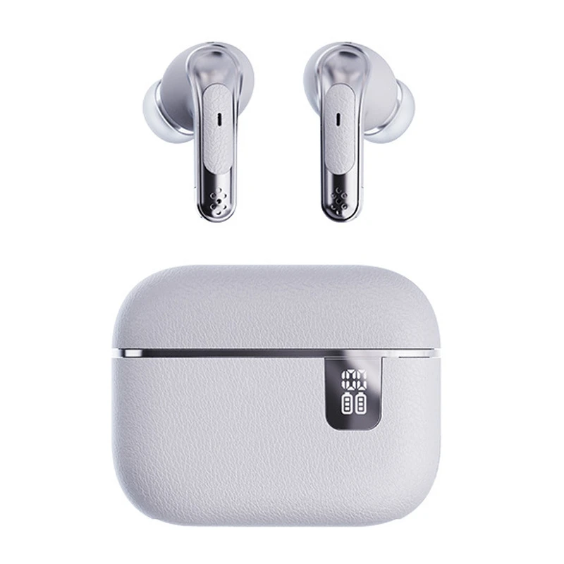 Premium Bluetooth Earphones with Noise Reduction and Leather Finish