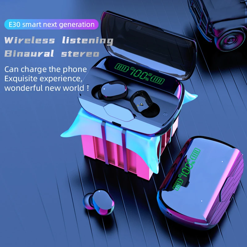Premium Double Wireless Bluetooth Headset with Charging Case