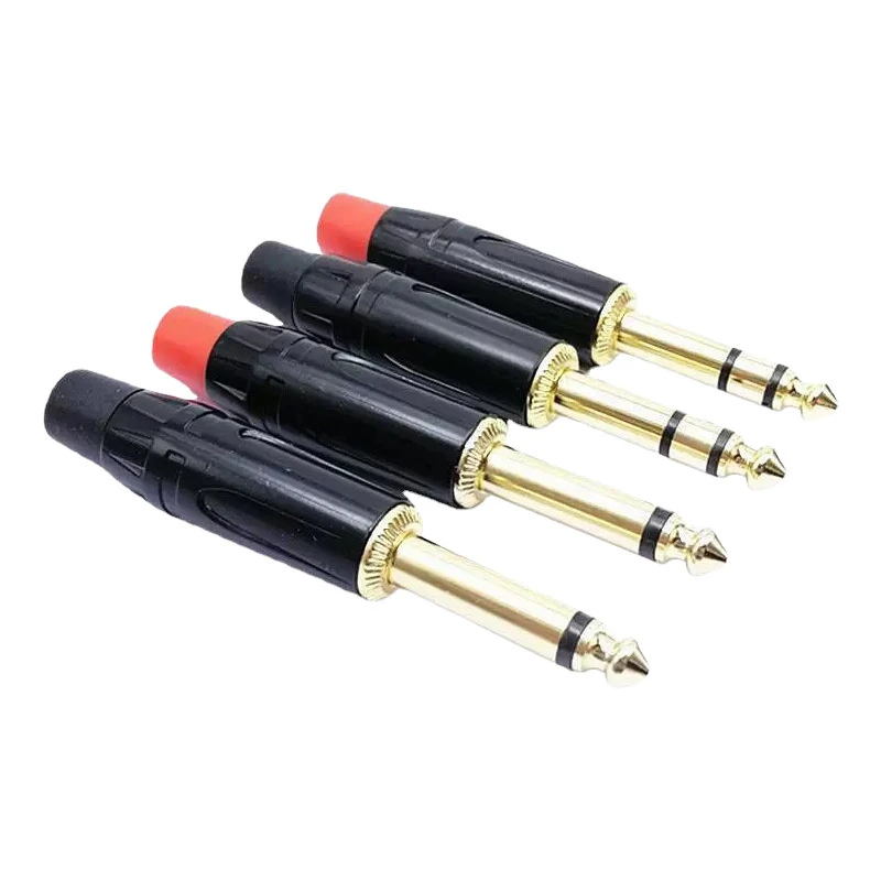 Premium Gold Plated 6.35mm Mono Guitar Plug Adapter for Mixers