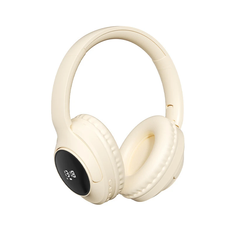 Premium Headband Headphones FM Radio Wireless Bluetooth with Screen for Home Use