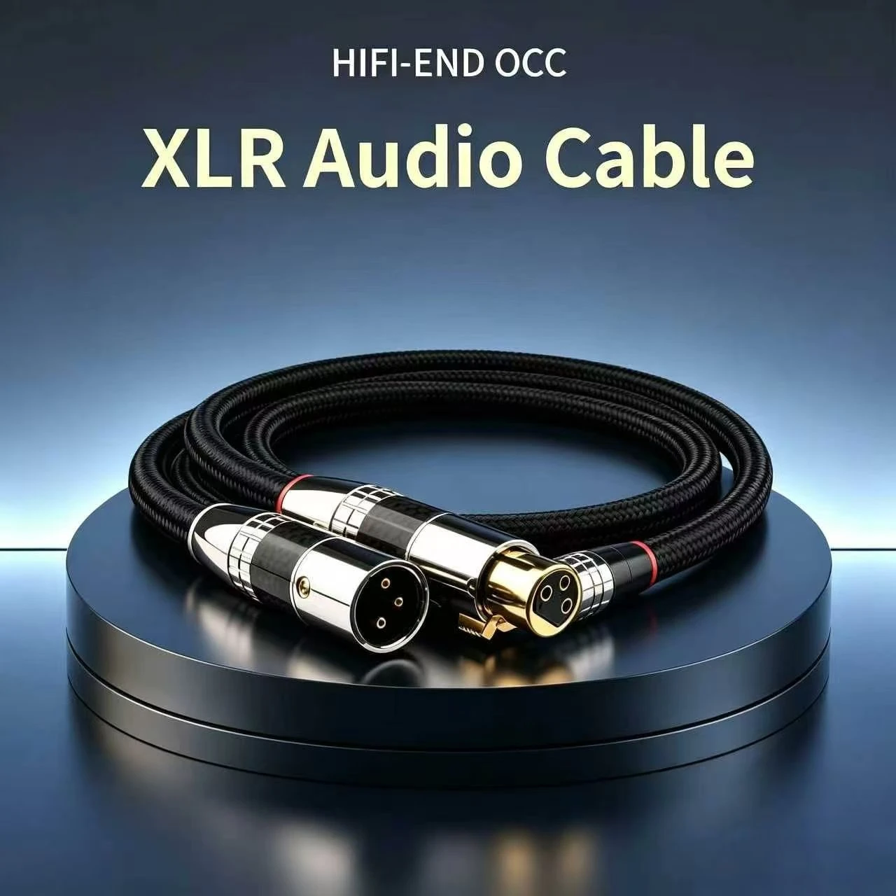 Premium HiFi A1 OCC Balanced XLR Male to Female Cable for Studio Microphone and Mixer