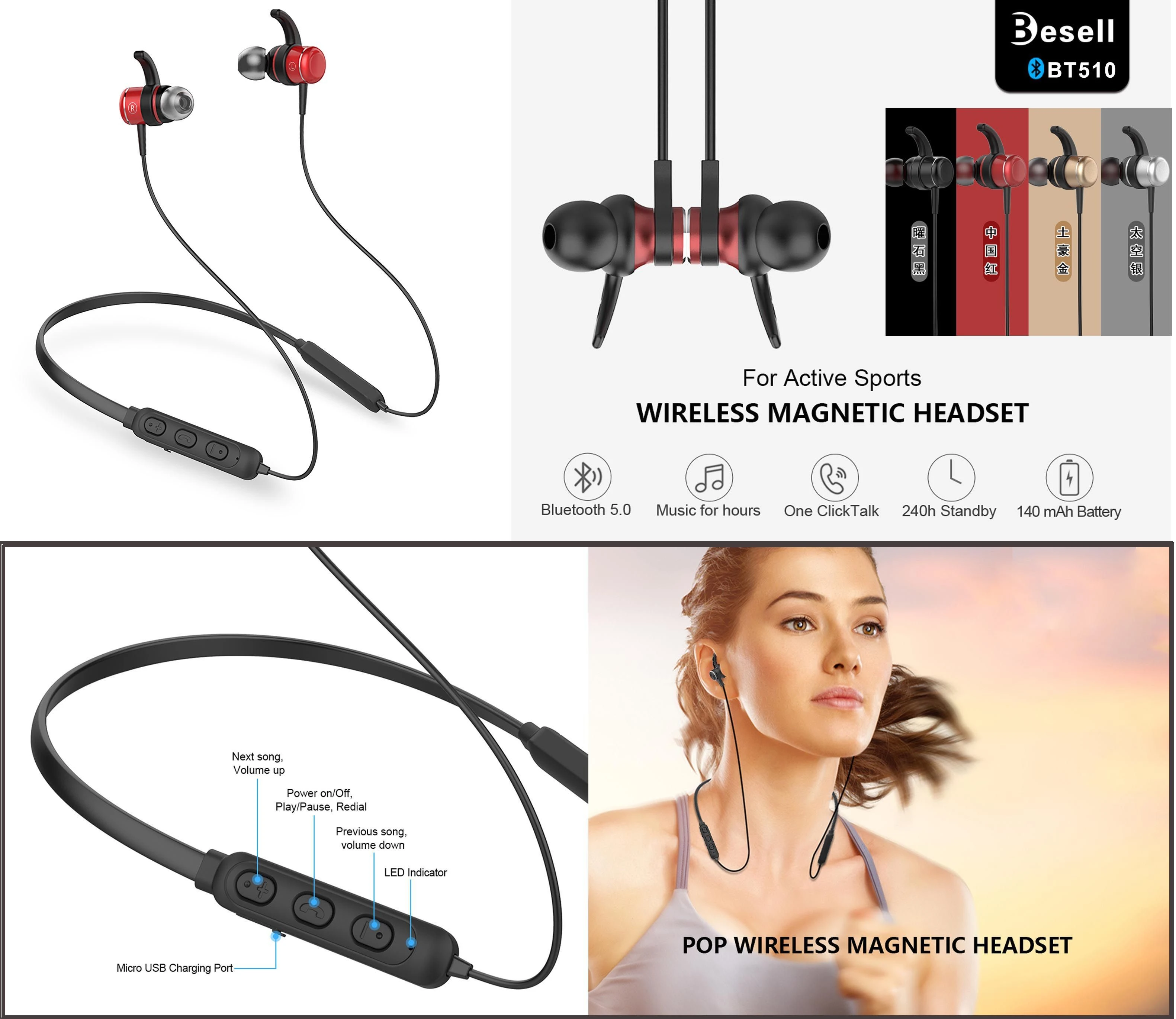 Premium Sport in-Ear Headphones for Outdoor Hiking Trips