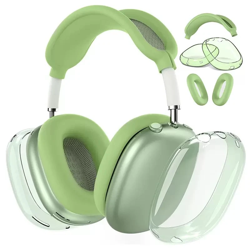 Premium TPU Transparent Cover for Apple for Airpods Max Wireless Headphones Non Slip Grip Full Protection OEM Service Soft TPU Case for Airpods Maxv