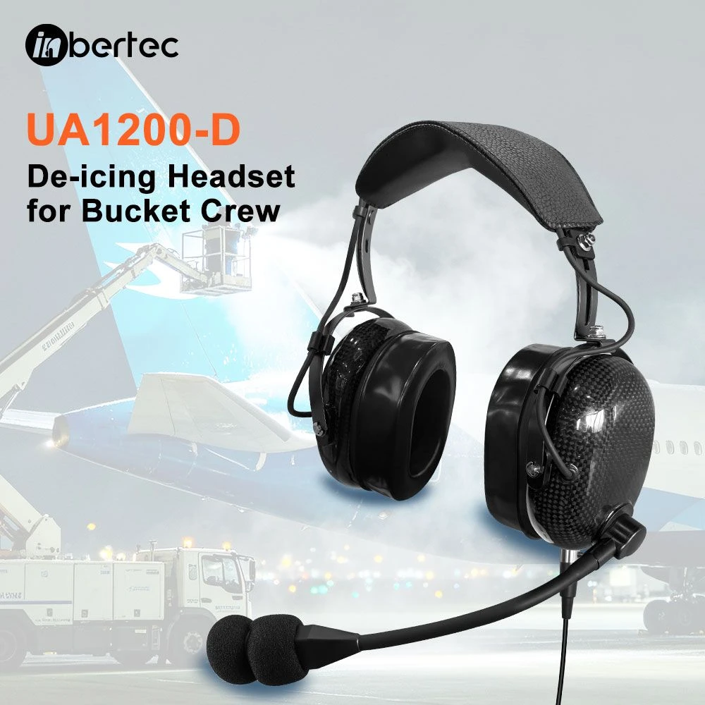 Premium Wired Deicing Headsets with Pnr Noise Cancellation for Aircraft Deicing