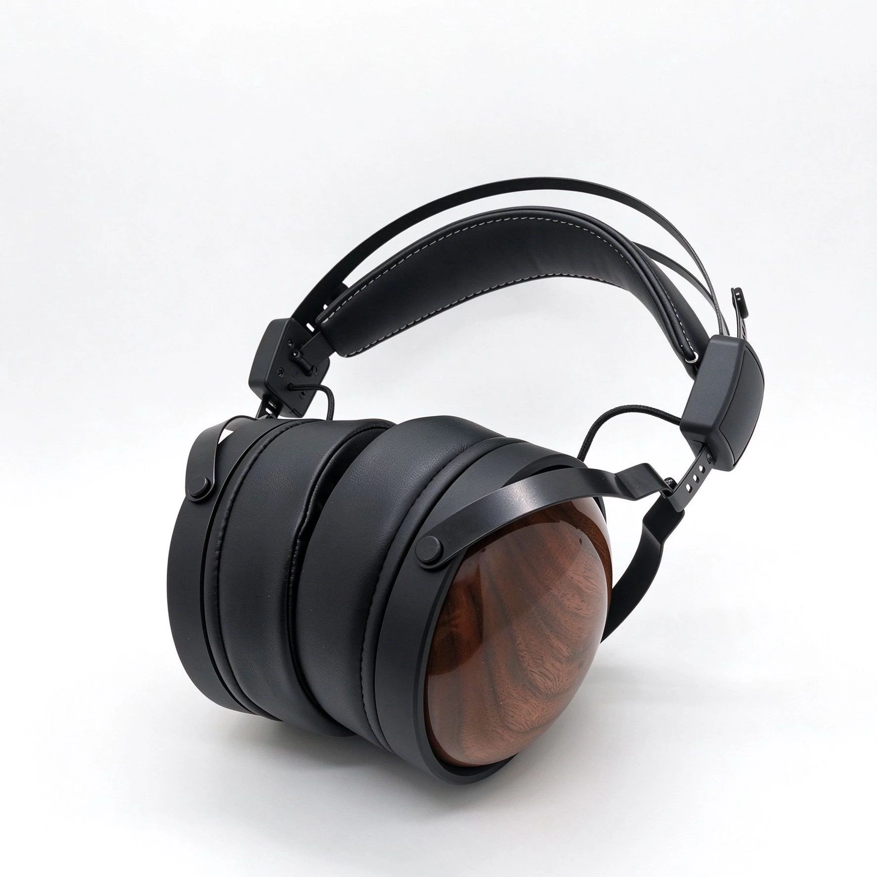 Premium Wooden Wired Over-Ear Headphones, HiFi Sound, Comfortable Design