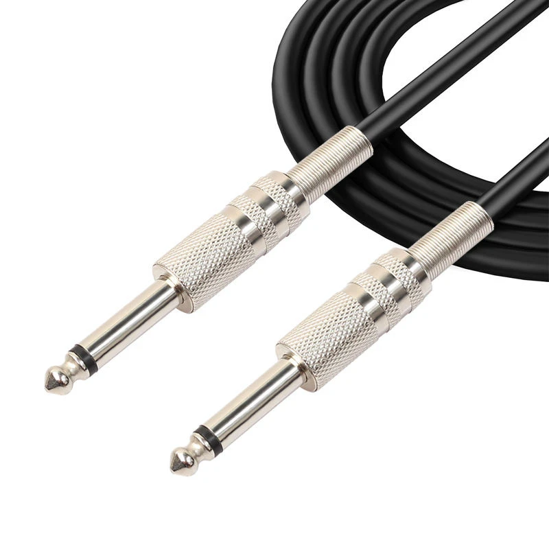 Professional 1/4″ Ts Mono Instrument Cable 6.35mm Male Jack Audio Cord for Electric Guitar Bass Keyboard Speaker
