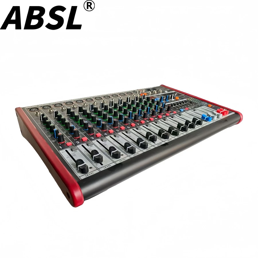 Professional 12-Channel Audio Sound DJ Mixer with 16 DSP Effects for Clubs
