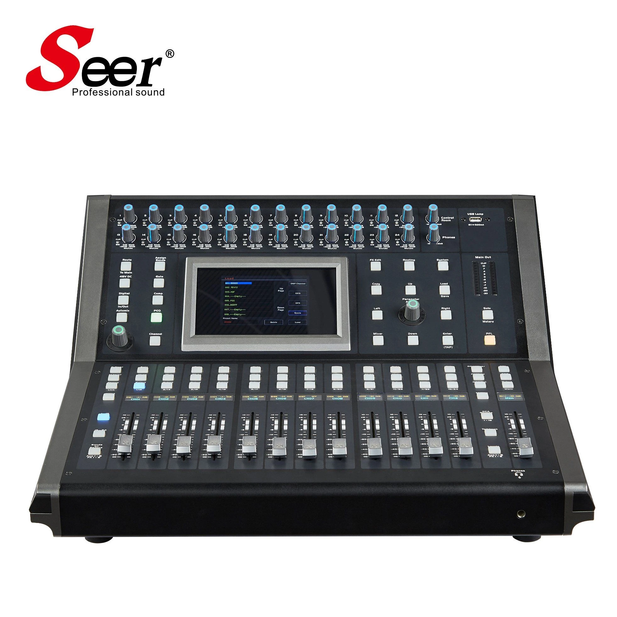 Professional 16 Channel Audio Mixer Factory Wholesale Price Mixer with Built-in Amplifier Audio Mixer