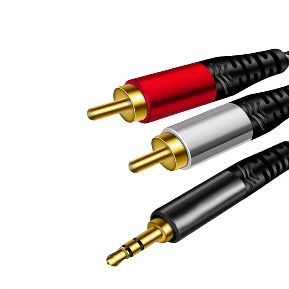 Professional 2 RCA 3.5mm Speaker Cable Audio Jack Aux Cable