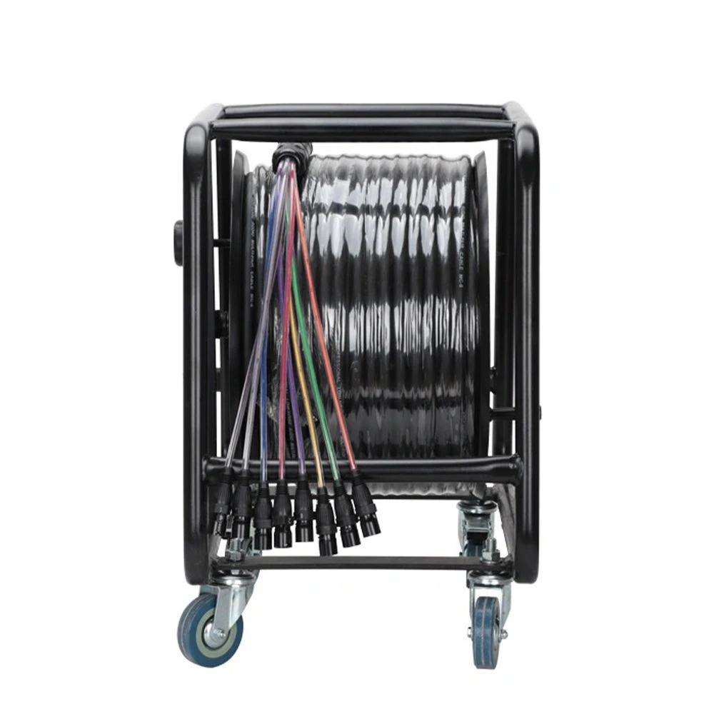Professional 20/24/32CH XLR Microphones Audio Link Stage Box with Wheel 30M to 50M for OEM