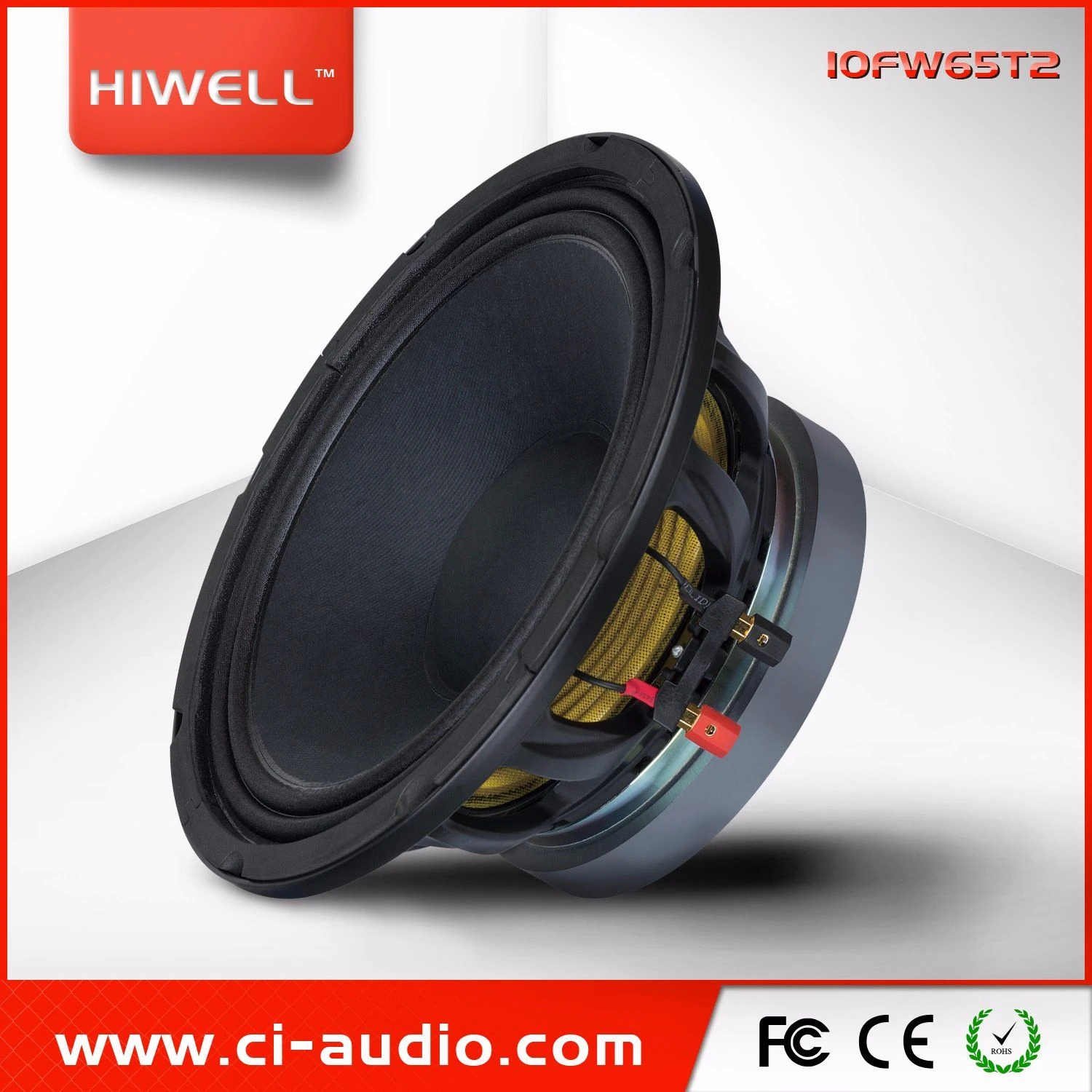 Professional Audio 10” Ferrite Woofer, 2.5” Voice Coil Match with Speaker Box.