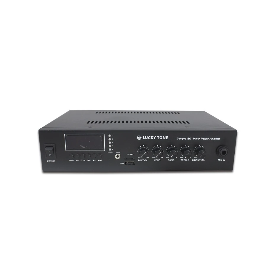 Professional Audio Amplifier 4 Ohm100V Line Bluetooth USB Tuner Mixer Power Amplifier