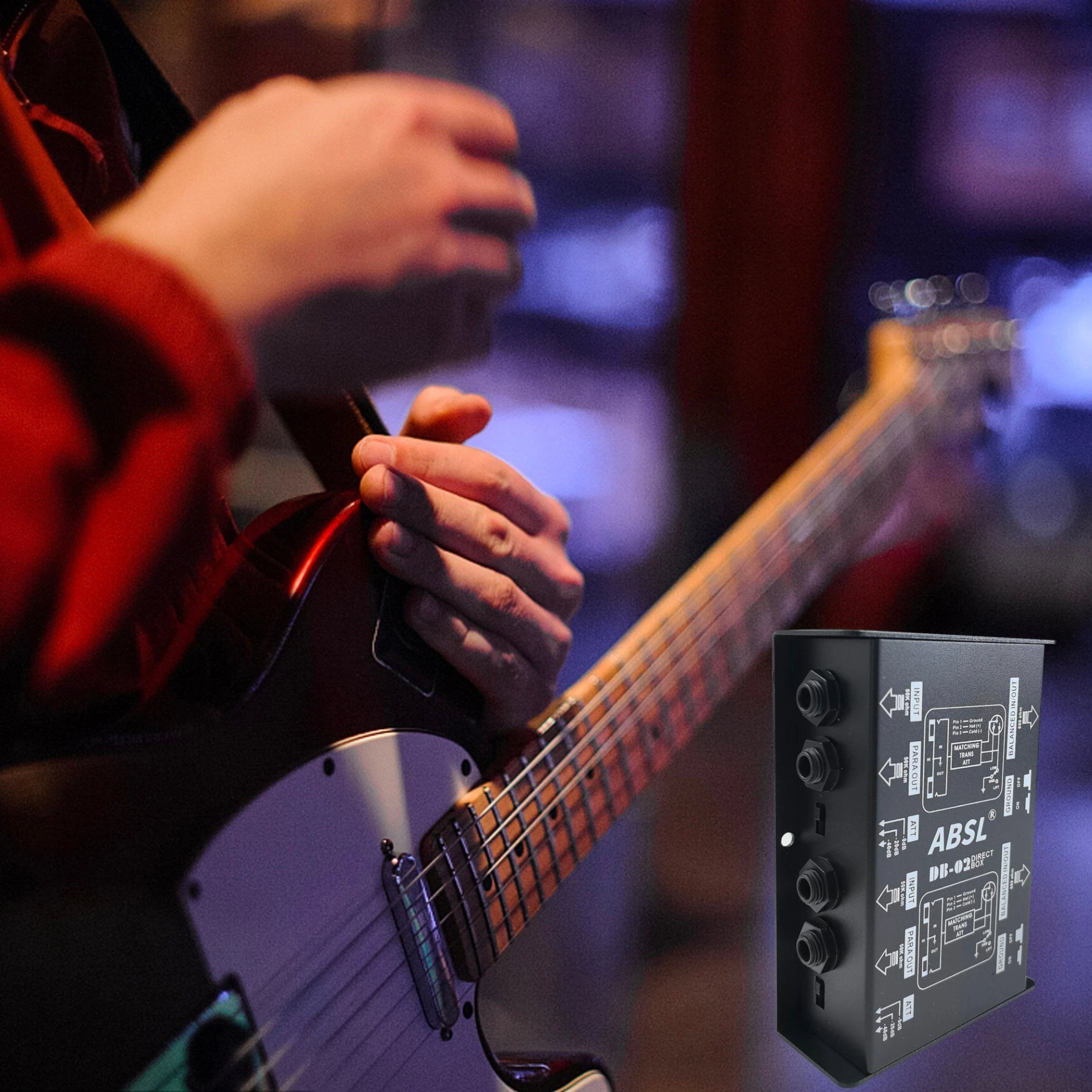 Professional Audio Convert Box dB-02 Passive Di Box Audio for Electrical Guitar