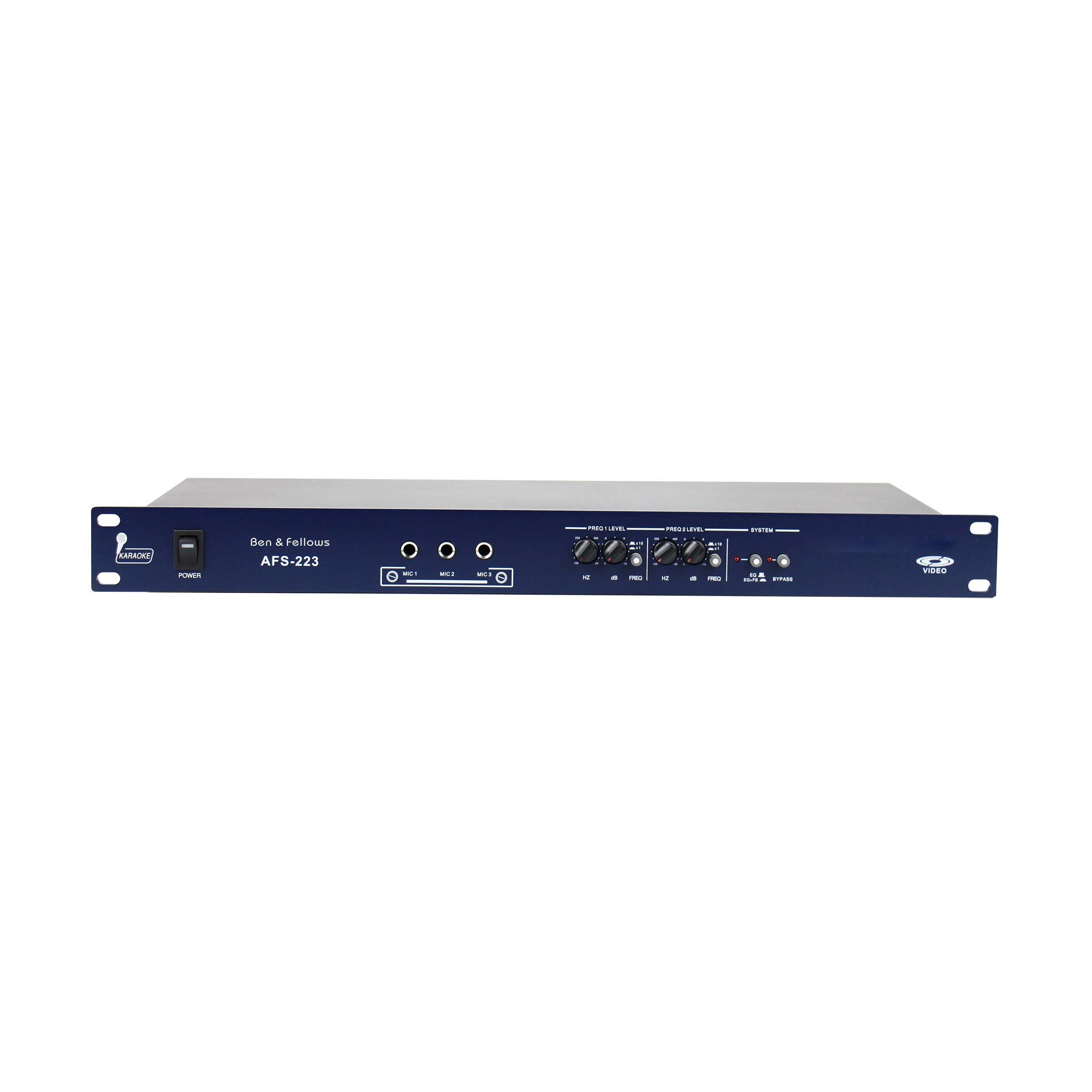 Professional Audio Dual 2 Channel Advanced Feedback Suppressor, Crossover and Sound Processor for PA System