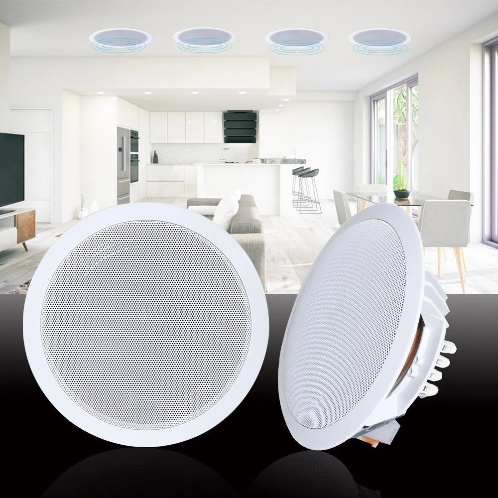 Professional Audio Sound Equipment PA System Full Range 6 Inch, 3/6W Fast Mount Plastic Ceiling Loud Speaker for Various PA and Bgm Applications