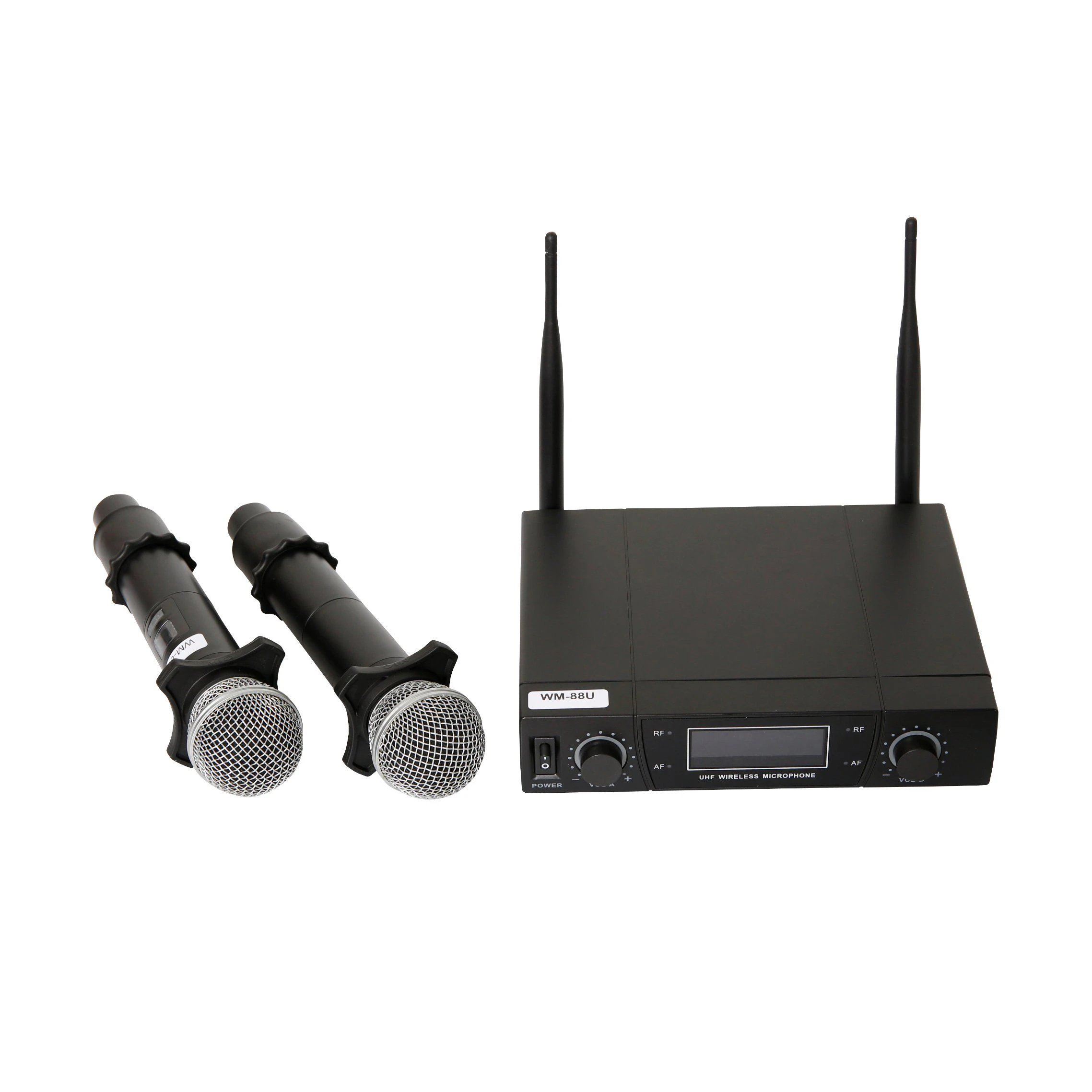 Professional Audio Wireless Conference System Wm-88u Dual Channel Handheld Wireless UHF Microphone for Church and Education